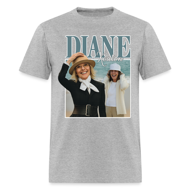 Diane Keaton T Shirt - 6 - heather gray