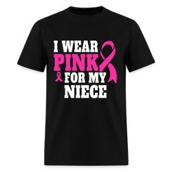 Breast Cancer Awareness Month Wear Pink For My Niece T Shirt - black