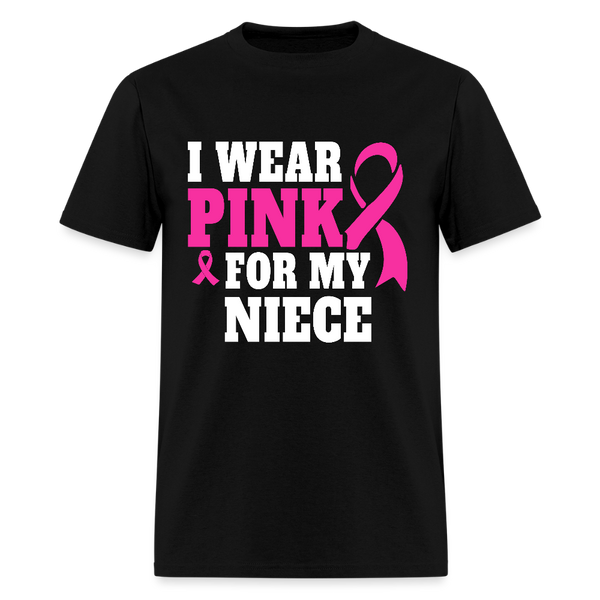 Breast Cancer Awareness Month Wear Pink For My Niece T Shirt - black