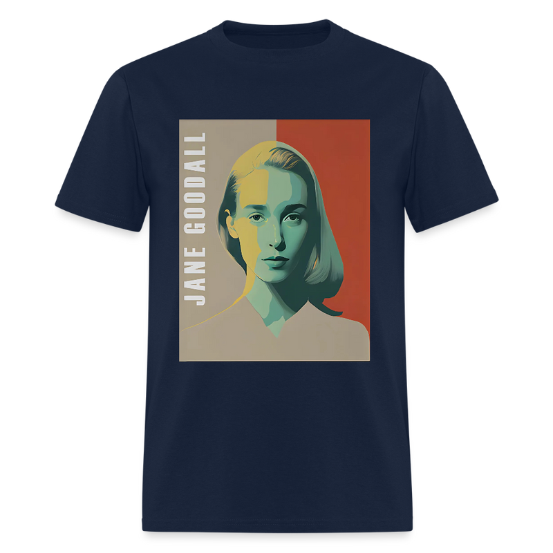 Jane Goodall Retro T Shirt - navy