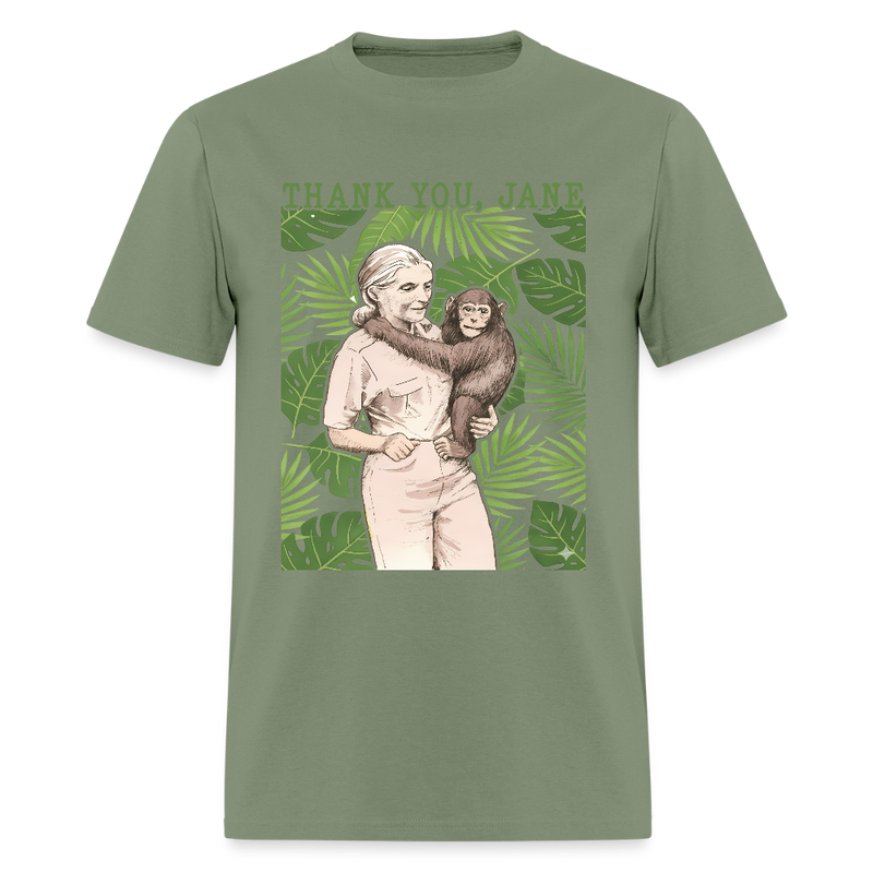 Thank You Jane Goodall T Shirt - 3 - military green