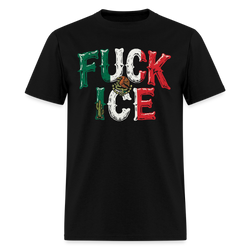 F*ck ICE Mexico Flag T Shirt - black