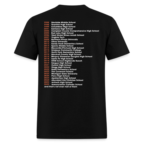 Protect Kids Not Guns T Shirt - black