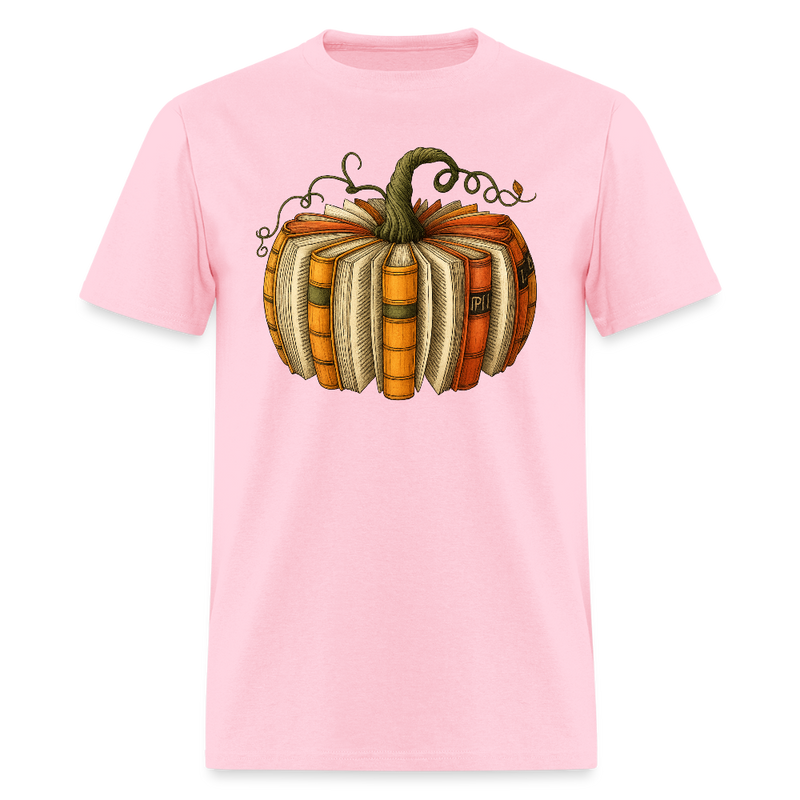 Halloween Pumpkin Book T Shirt - pink