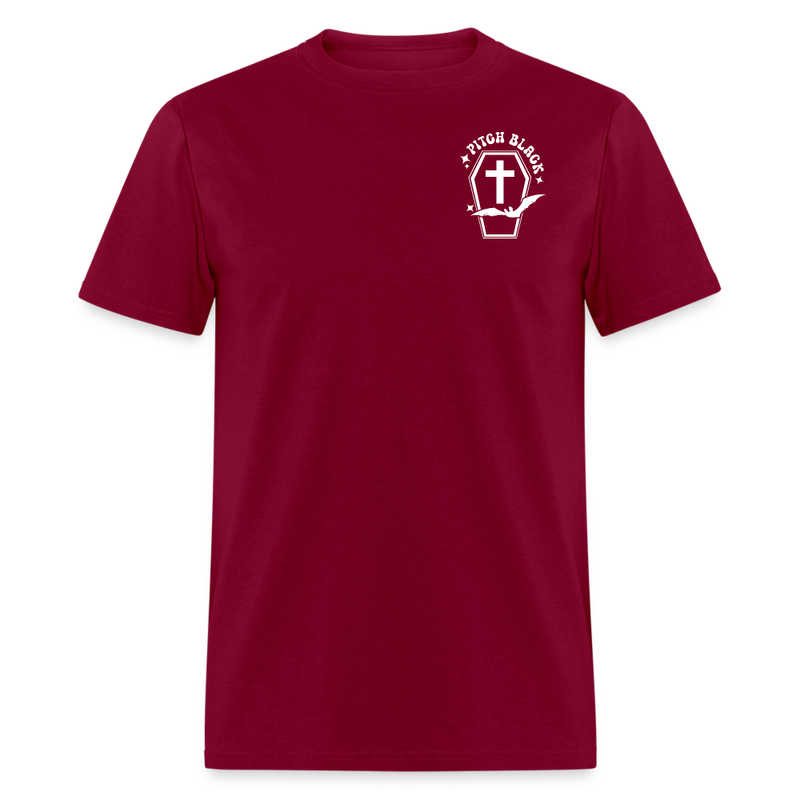 Just A Little Ray Of Pitch Black T Shirt - burgundy