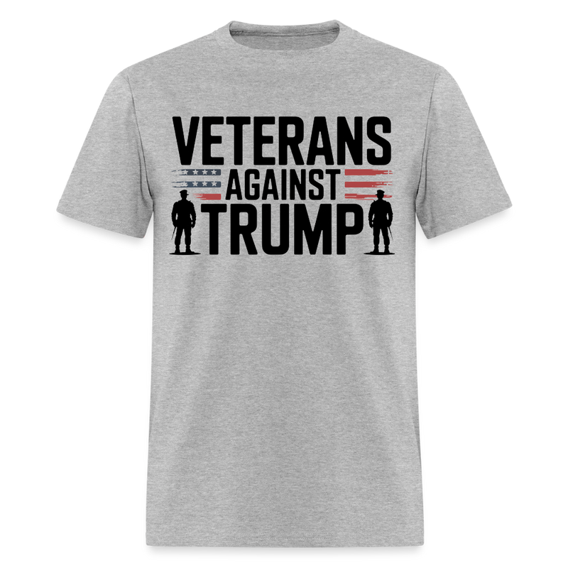 Veterans Againts Trump T Shirt - 12 - heather gray