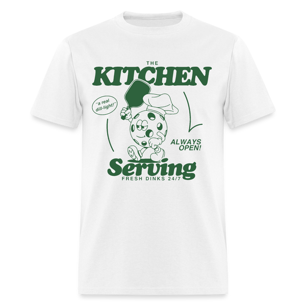The Kitchen Serving Pickleball T Shirt - white