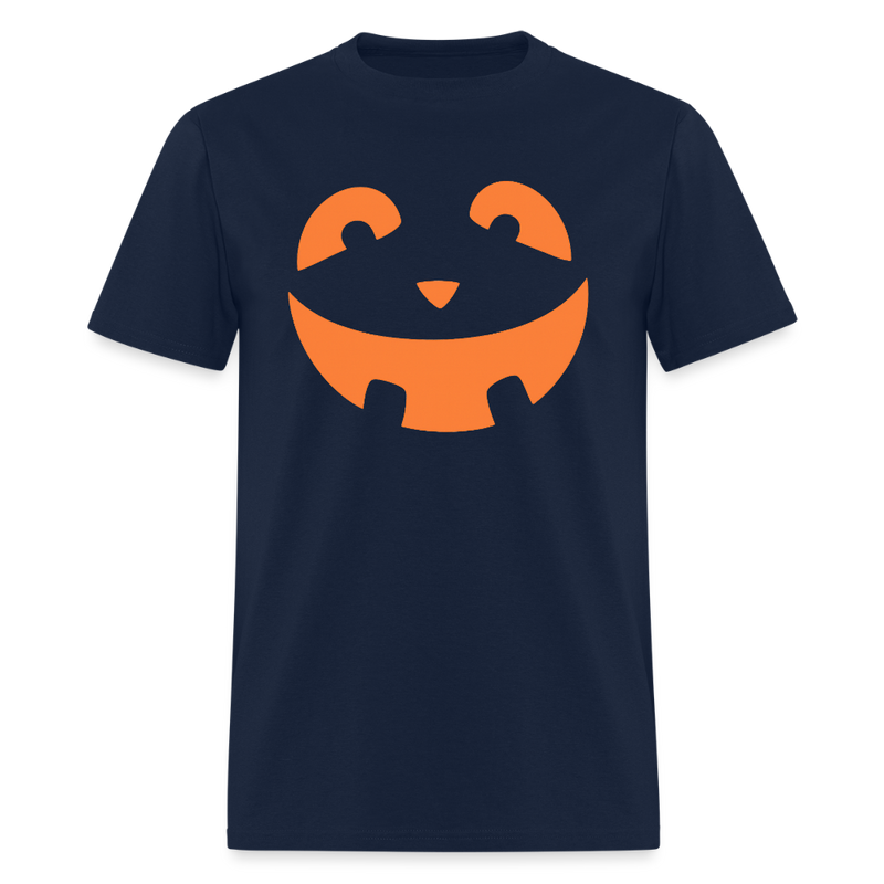 Pumpkin Faces Halloween T Shirt - 3 - navy