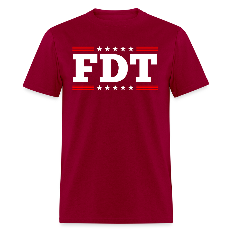 Anti Trump FDT T Shirt - 2 - dark red
