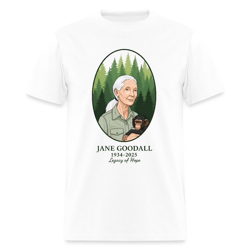 Jane Goodall 1934-2025 Legacy Of Hope T Shirt - 2 - white