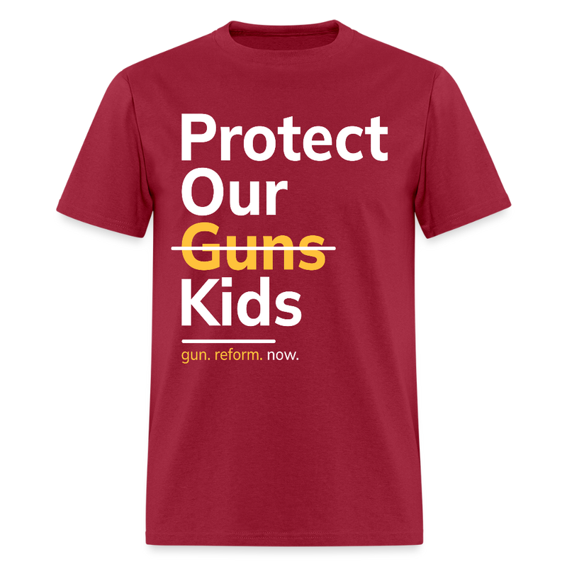 Protect Our Kids Gun Reform Now T Shirt - dark red