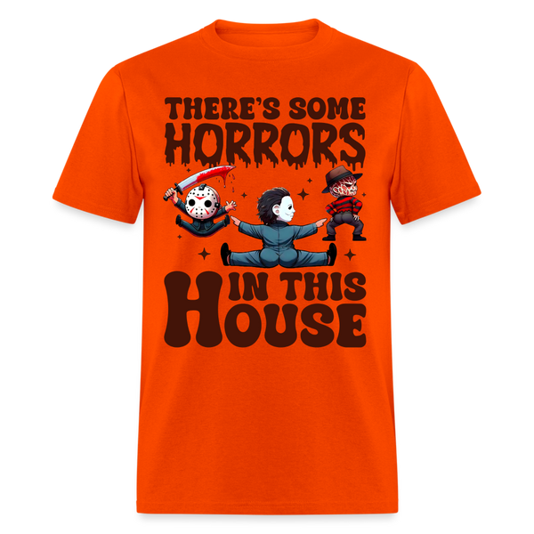 There's Some Horrors In This House T Shirt - orange