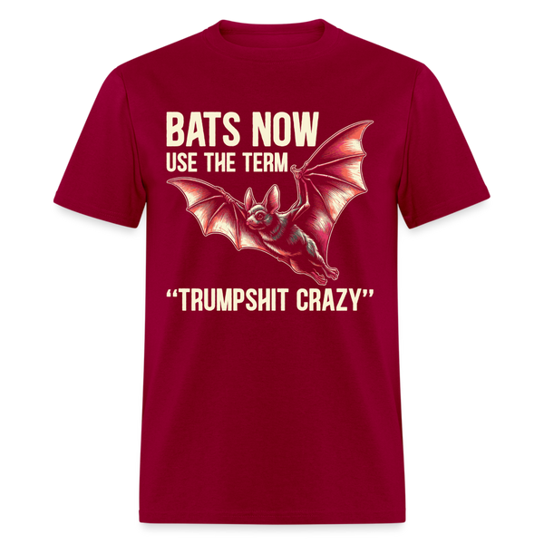 Bats Now Use The Term “Trumpshit Crazy” - dark red