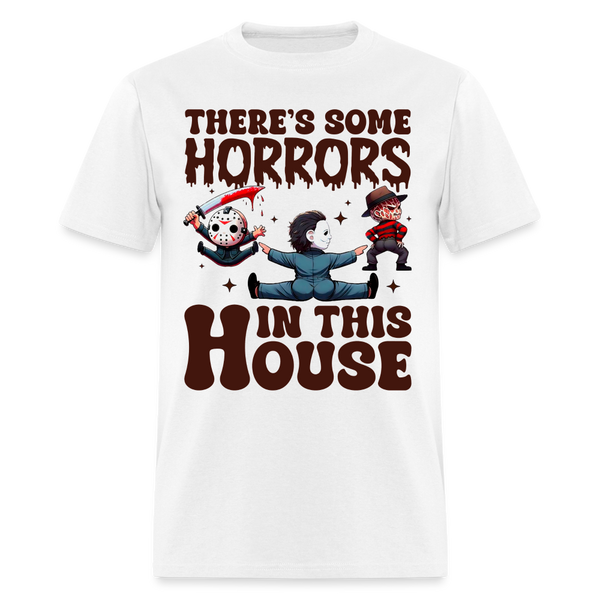 There's Some Horrors In This House T Shirt - white