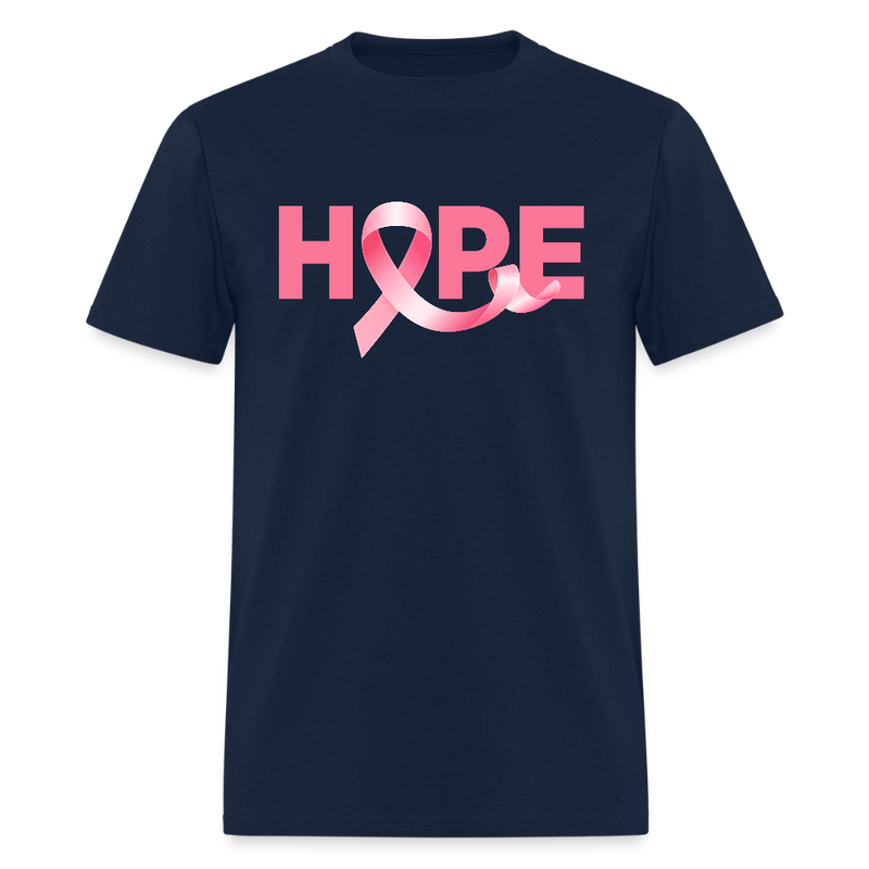 Hope Breast Cancer Awareness Month T Shirt - navy
