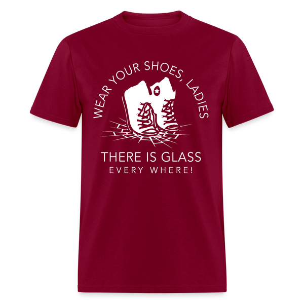 Wear Your Shoes Ladies T Shirt - burgundy
