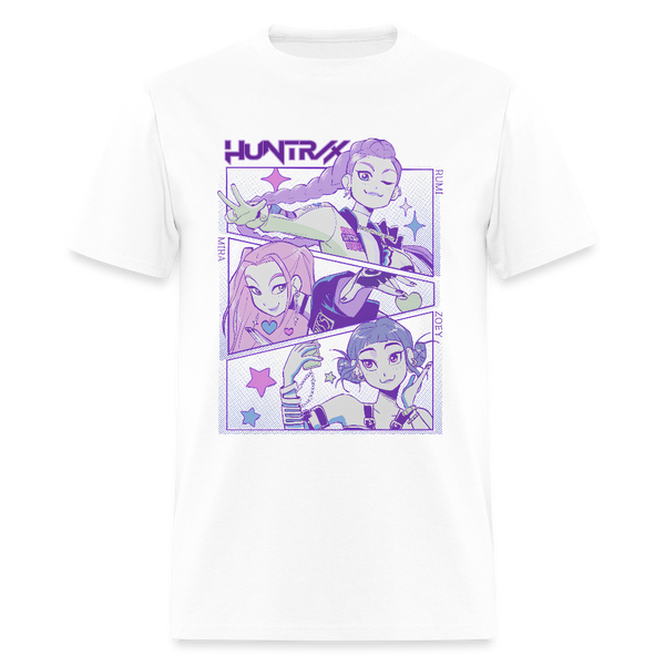 Kpop Demon Hunters Purple Huntrix Mira Rumi Joey T Shirt - white
