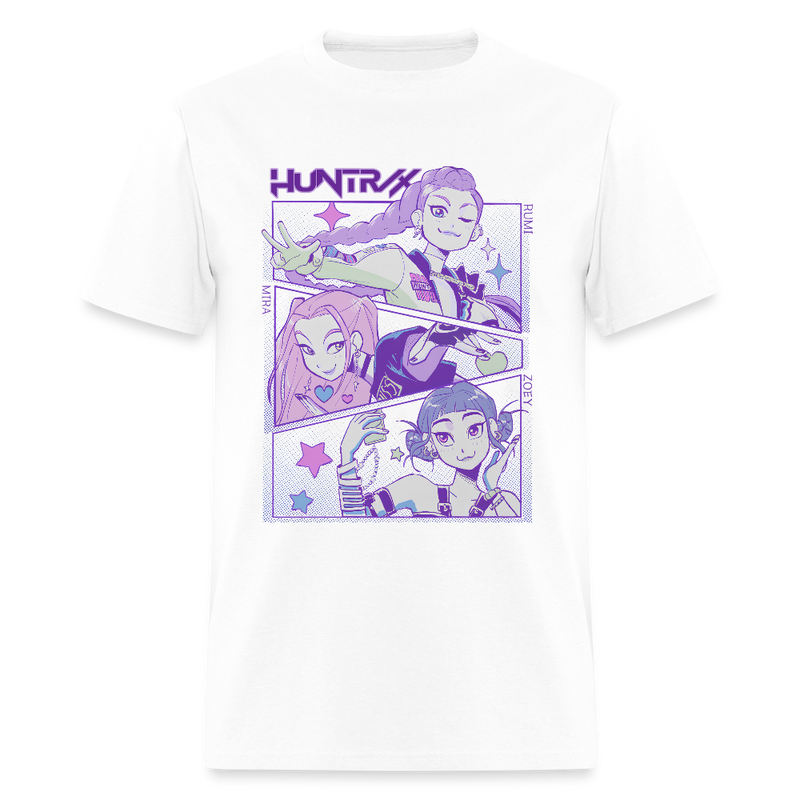 Kpop Demon Hunters Purple Huntrix Mira Rumi Joey T Shirt - white