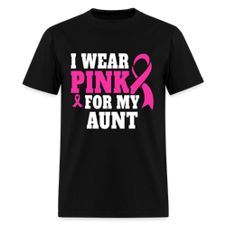 Breast Cancer Awareness Month Wear Pink For My Aunt T Shirt - black