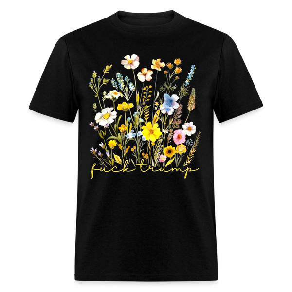Subtle F Trump Flower T Shirt - black
