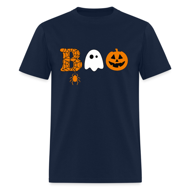 Boo Halloween T Shirt - navy
