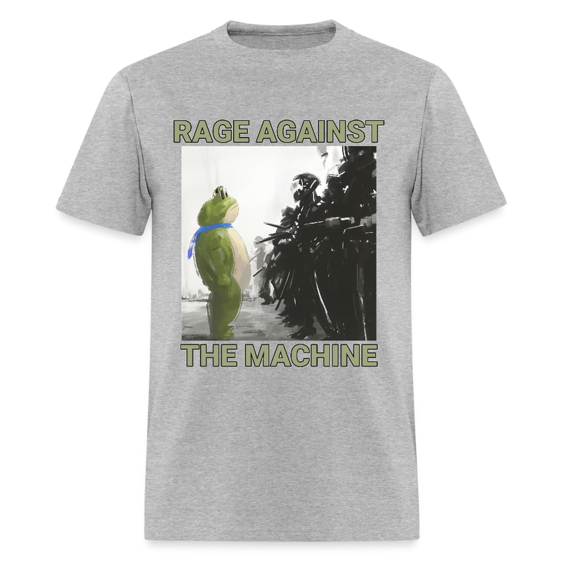 Rage Against The Machine Portland Frog T Shirt - heather gray