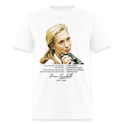 Jane Goodall Only If We Can Understand T Shirt - white