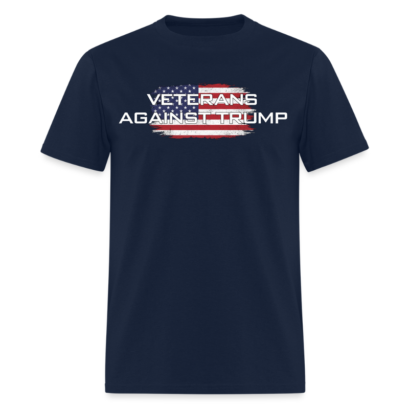 Veterans Againts Trump T Shirt - 4 - navy
