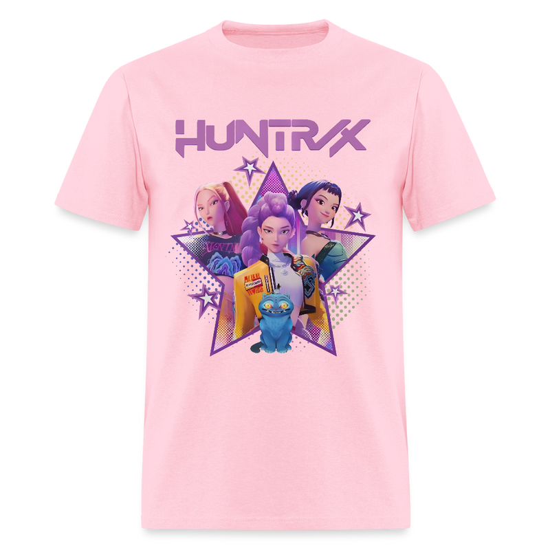 Kpop Demon Hunters Huntrix - Mira, Rumi, Zoey, Derpy Tiger - T Shirt - pink