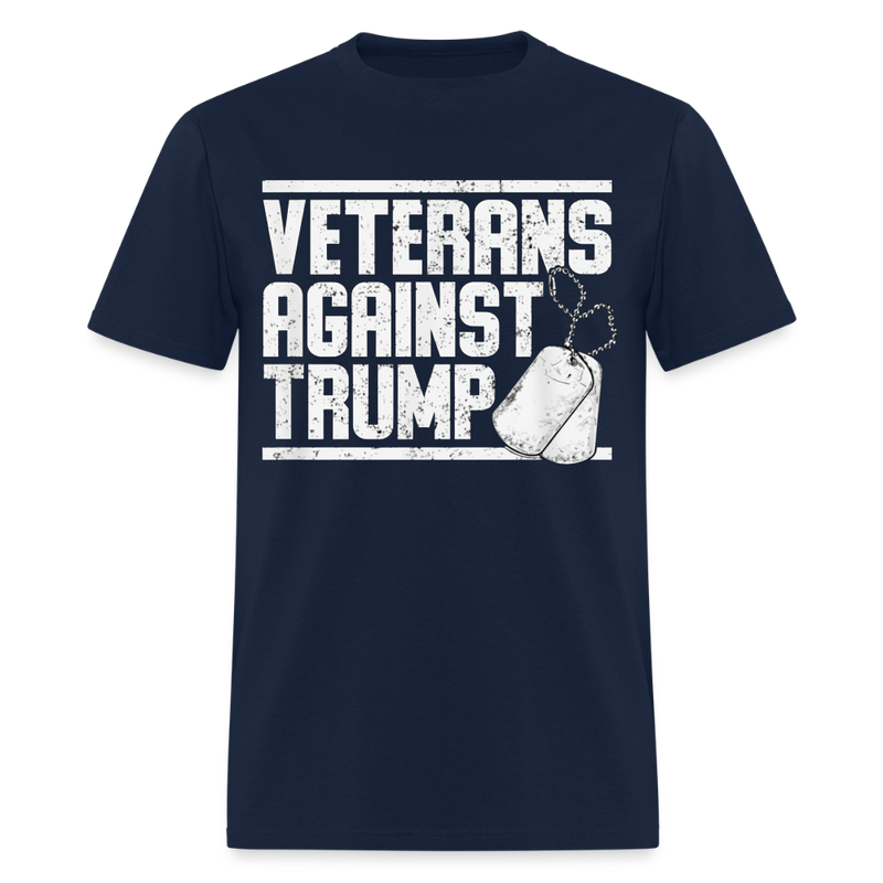 Veterans Againts Trump T Shirt - 2 - navy