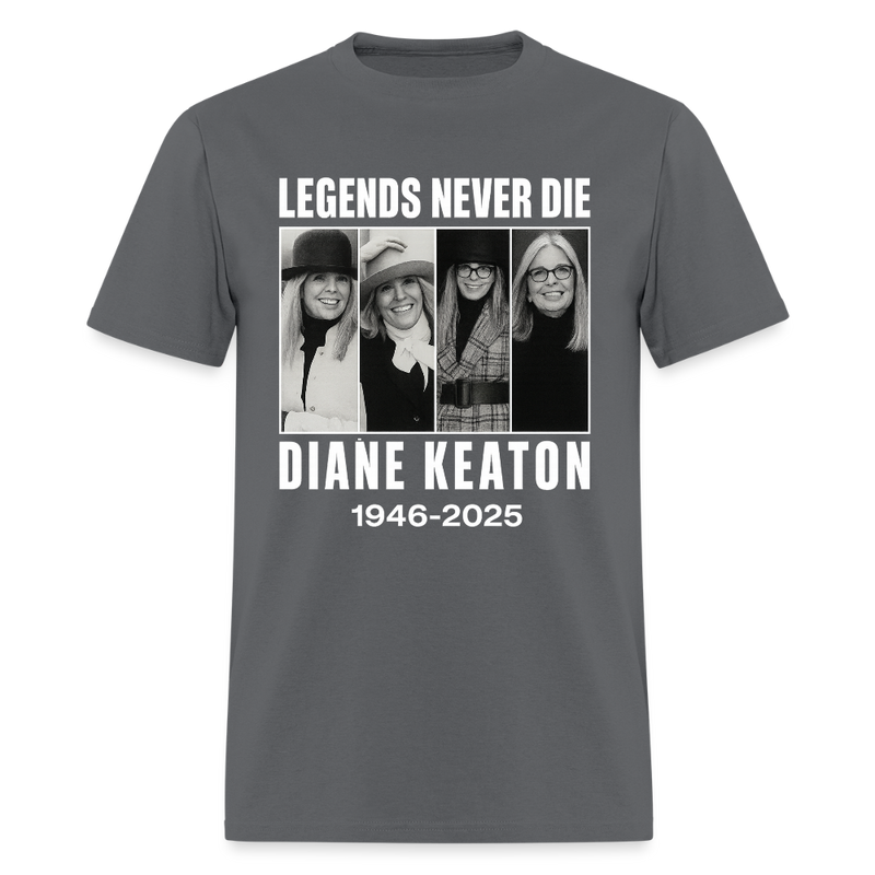 Diane Keaton T Shirt - 10 - charcoal