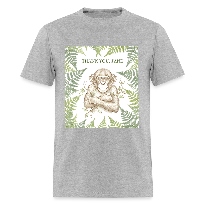 Thank You Jane Goodall T Shirt - 5 - heather gray