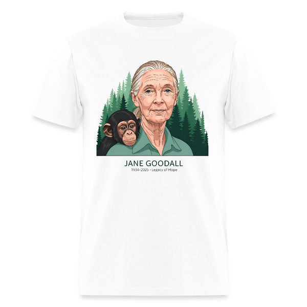 Jane Goodall 1934-2025 Legacy Of Hope T Shirt - 3 - white