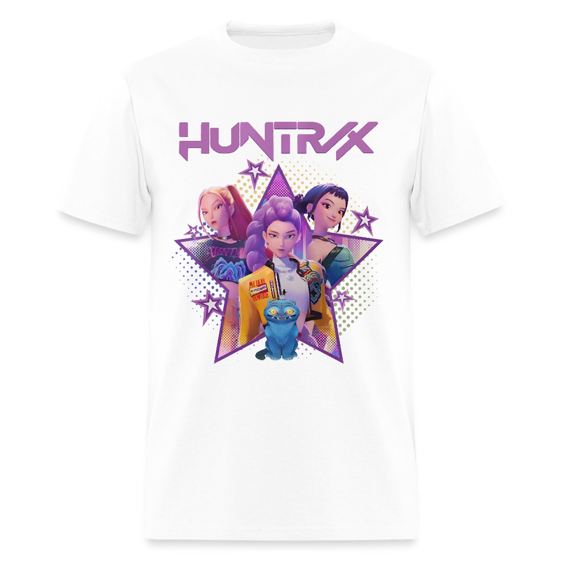 Kpop Demon Hunters Huntrix - Mira, Rumi, Zoey, Derpy Tiger - T Shirt - white