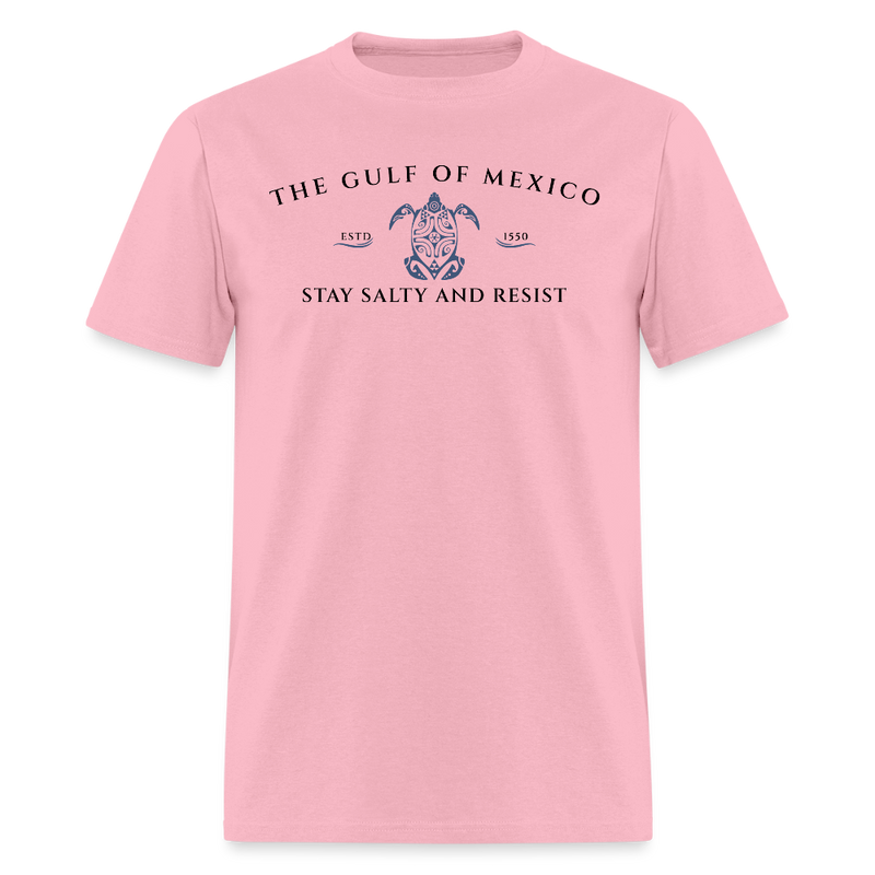 The Gulf Of Mexico Estd 1550 Stay Salty And Resist T Shirt - pink