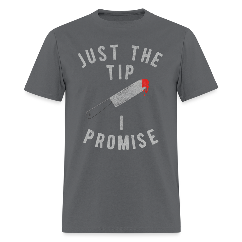 Just the Tip I Promise Halloween T Shirt - charcoal
