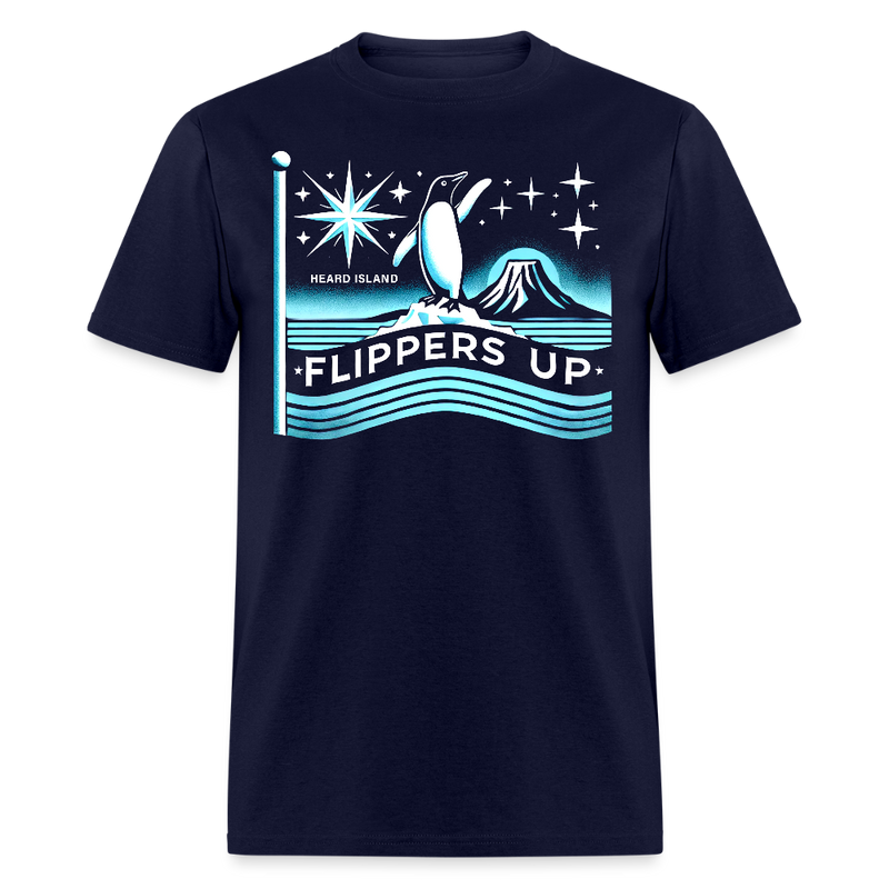 Flippers Up T Shirt - navy