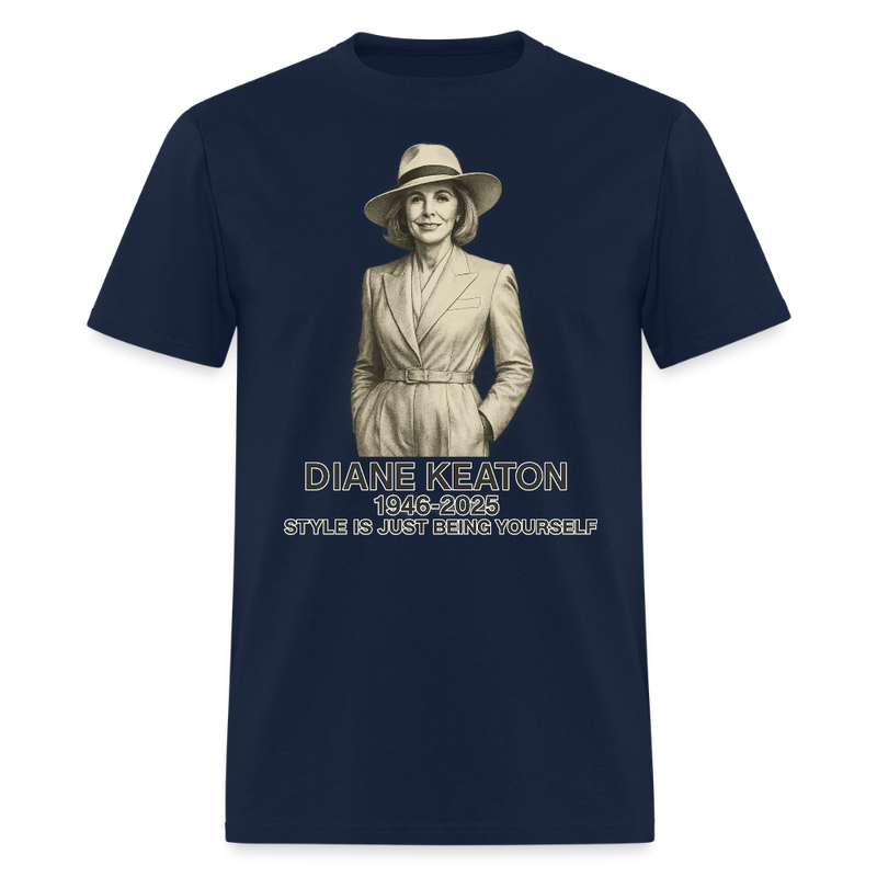Diane Keaton T Shirt - 17 - navy