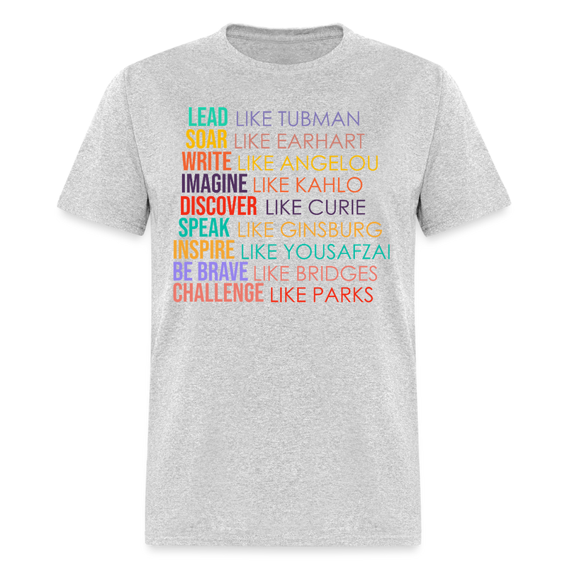 Lead Soar Write Inspire T Shirt - heather gray