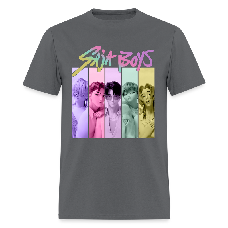 Saja Boys Kpop Demon Hunters Vintage T Shirt - charcoal