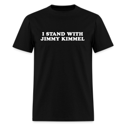 I Stand With Jimmy Kimmel T Shirt - black