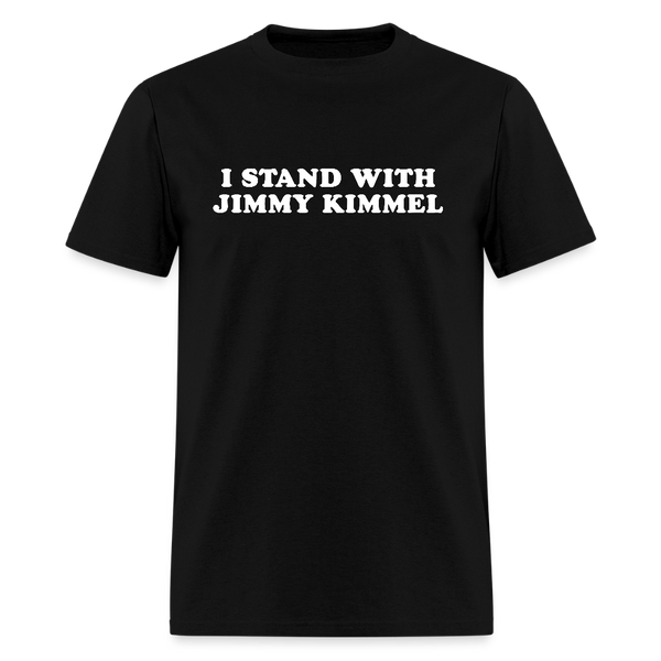 I Stand With Jimmy Kimmel T Shirt - black