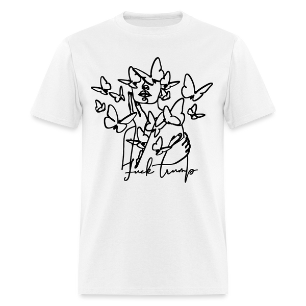Subtle F Trump Butterflies T Shirt - white