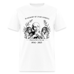 In Memory Of Jane Goodall Forever With Nature T Shirt - white