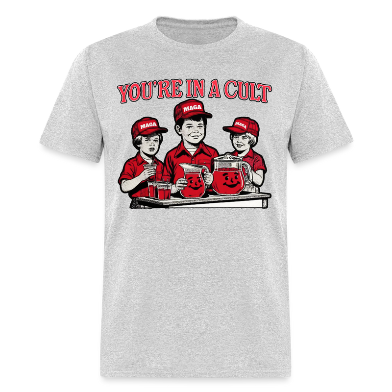 You're In A Cult Anti-Trump T Shirt - heather gray