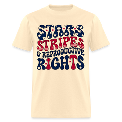 Stars Stripes And Productive Rights T Shirt - natural