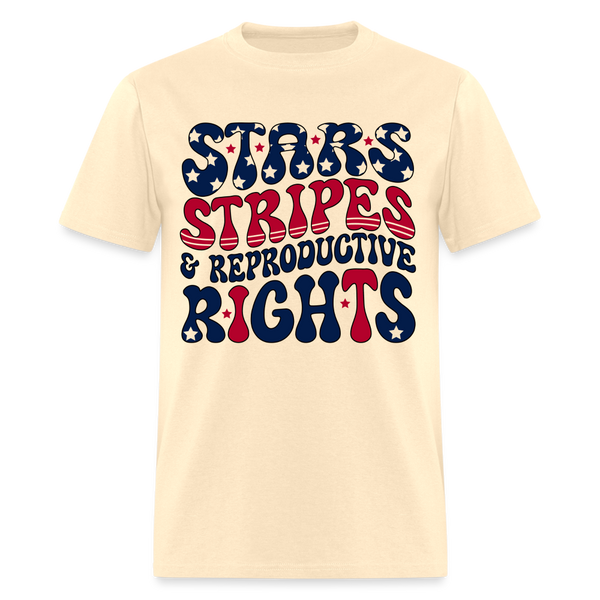 Stars Stripes And Productive Rights T Shirt - natural