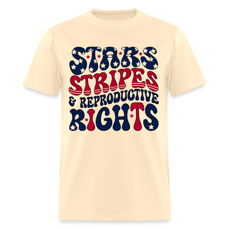 Stars Stripes And Productive Rights T Shirt - natural