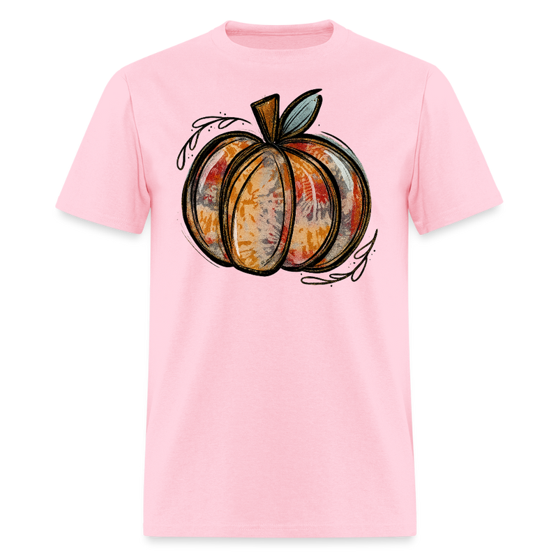 Watercolor Pumpkin Halloween T Shirt - 2 - pink