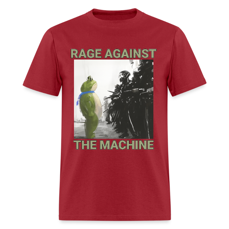 Rage Against The Machine Portland Frog T Shirt - dark red